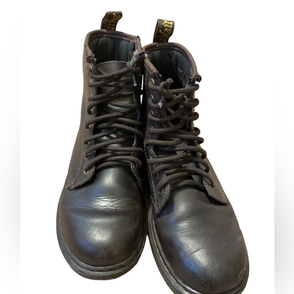 Dr. Martens Delaney Youth Brown Leather Kids Boots size 4 - Picture 2 of 8